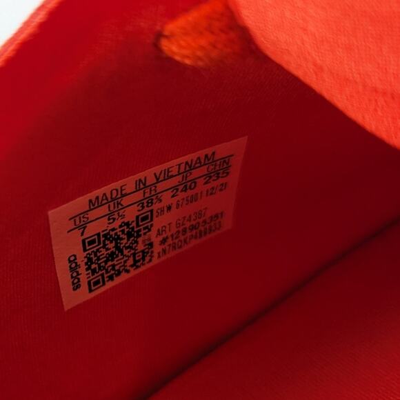 Adidas by Stella McCartney Womens Shoes Orange Treino Lace Up Sneakers Size 7 - Picture 9 of 10